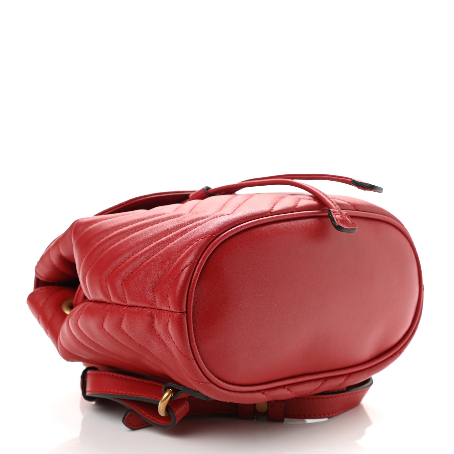 Calfskin Matelasse GG Marmont Flap Backpack Hibiscus Red