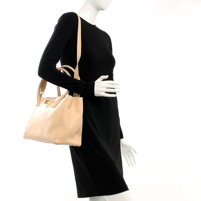 Chanel Calfskin Cerf Executive Shopper Tote Light Beige 3 of 8