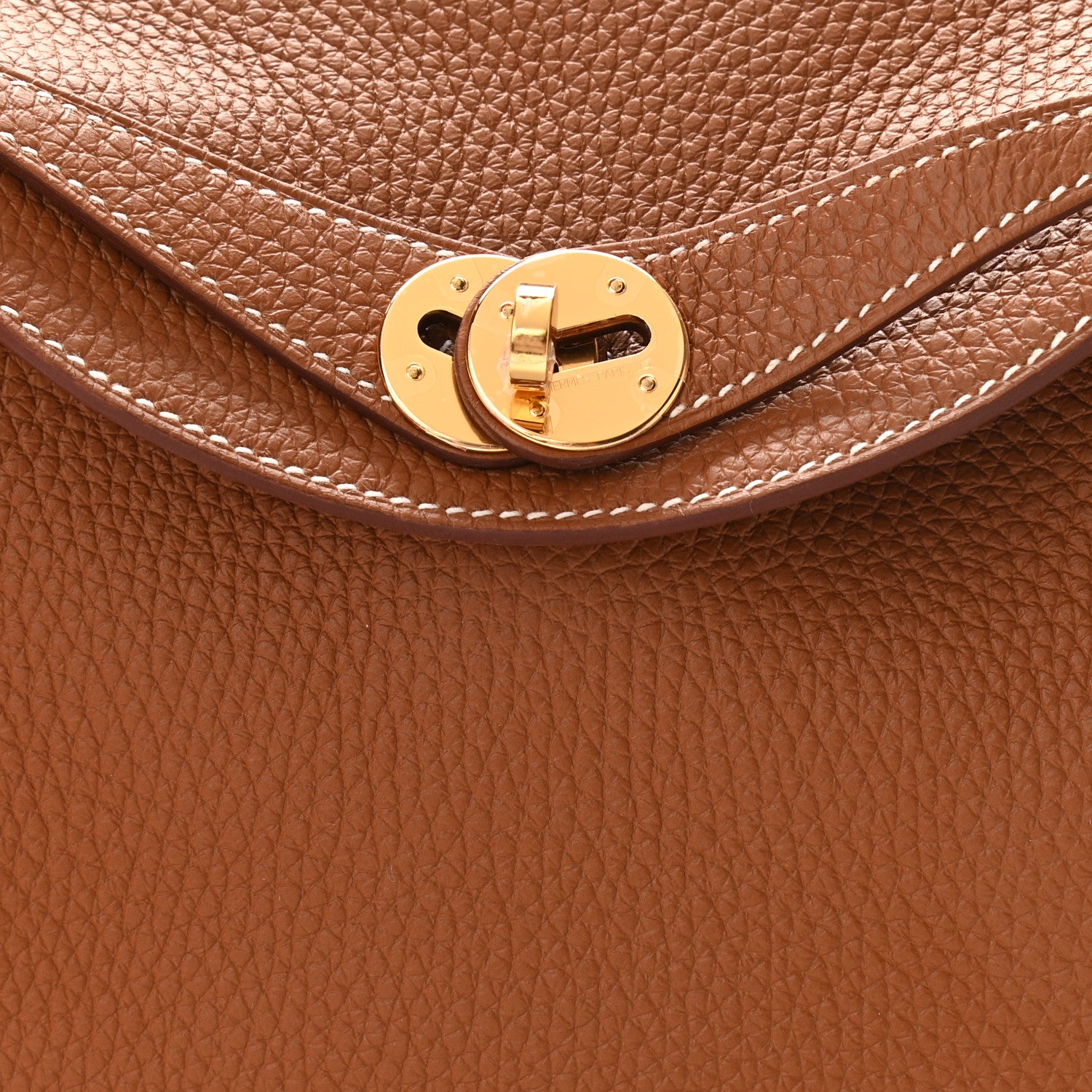 Hermes Taurillon Clemence Lindy 26 Gold 6 of 9