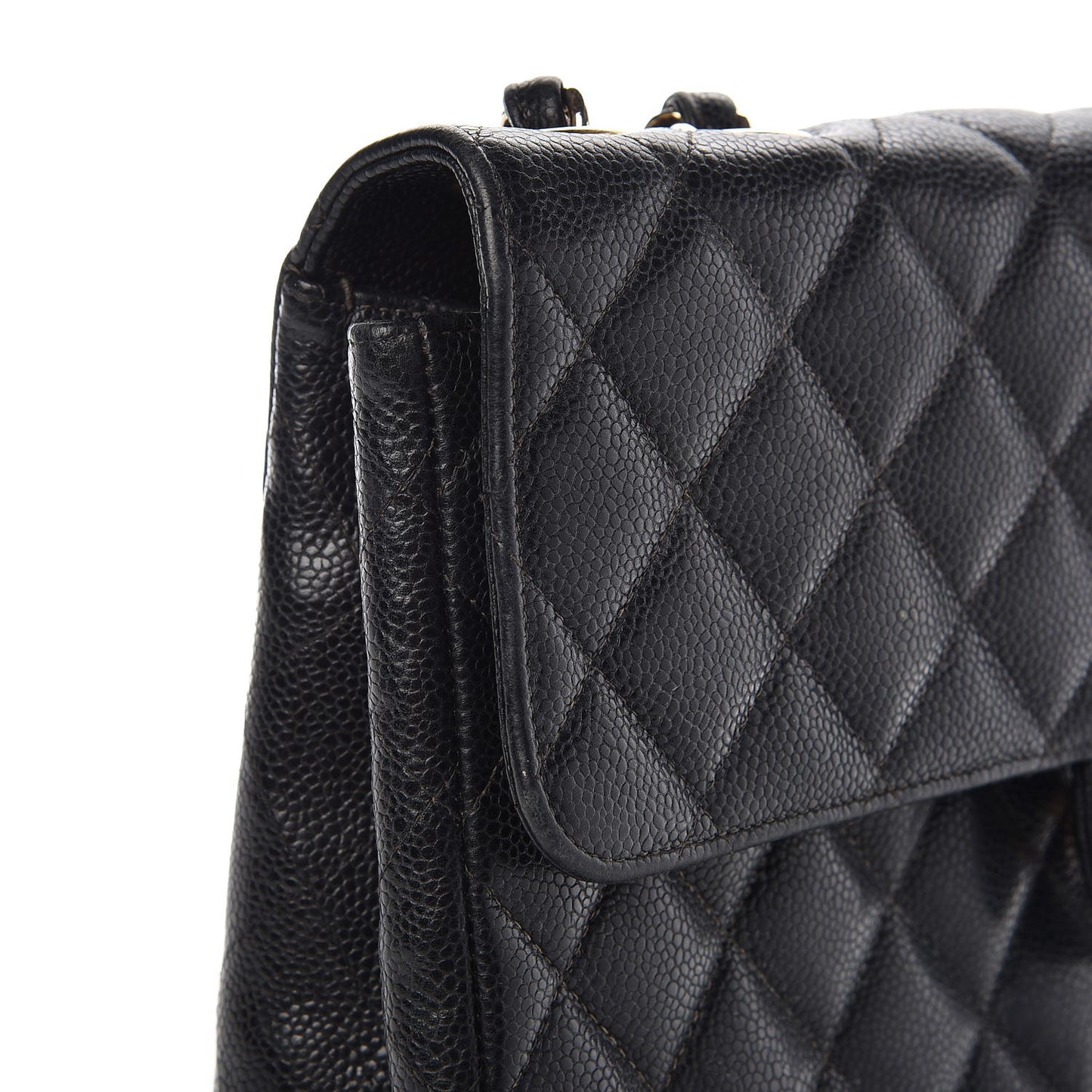 Caviar Quilted Jumbo Single Flap Black