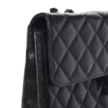 Chanel Caviar Quilted Jumbo Single Flap Black 14 of 20