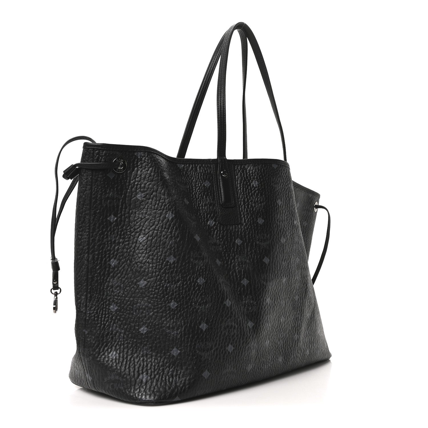 MCM Visetos Large Liz Reversible Shopper Tote Black 3 of 15