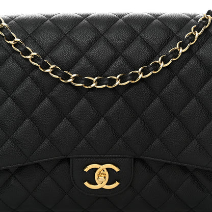 Chanel Caviar Quilted Maxi Double Flap Black 8 of 13