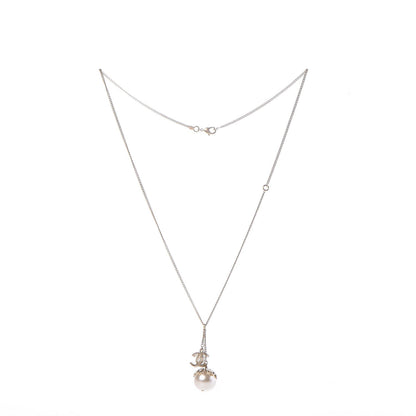 Chanel Pearl CC Drop Necklace Gold 3 of 6