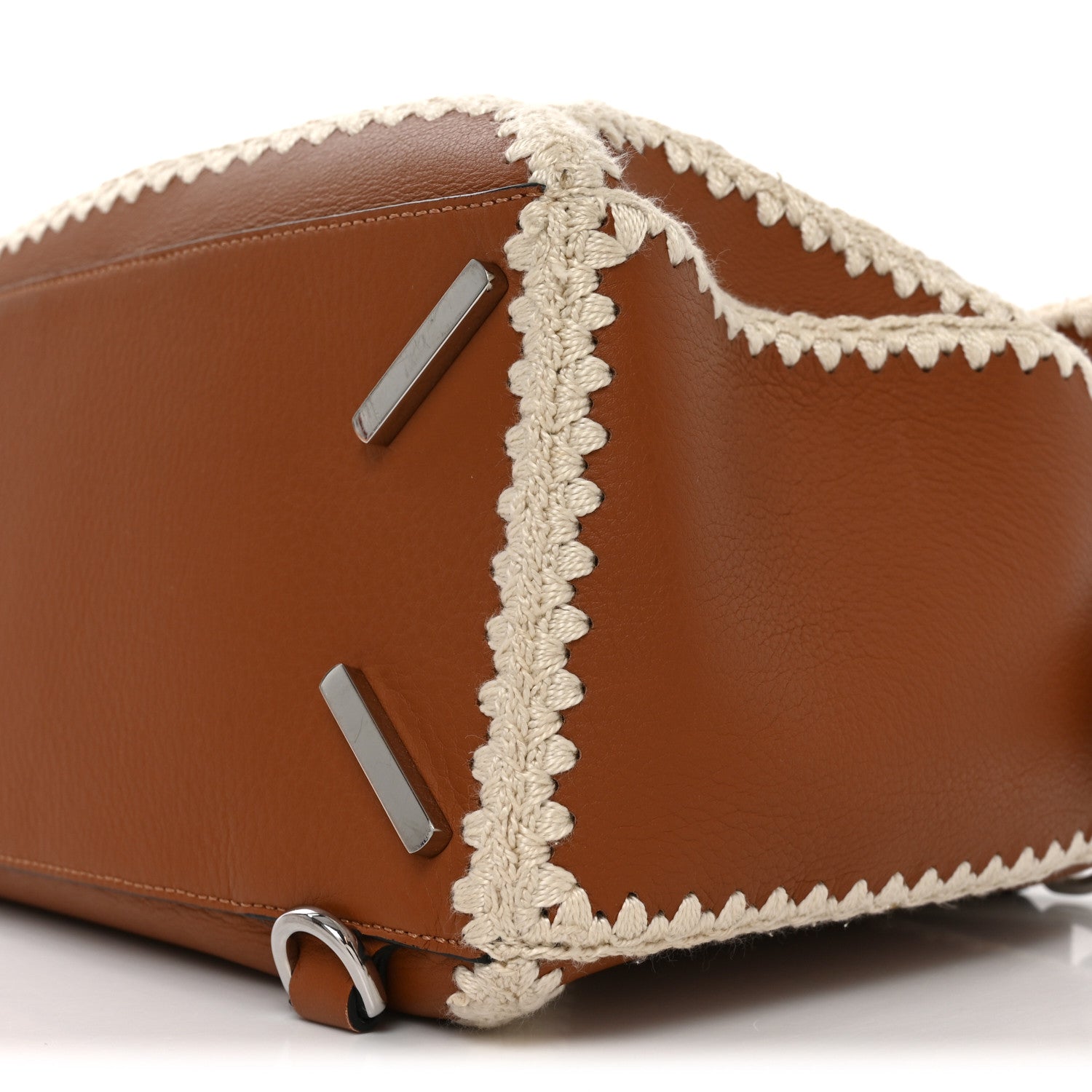 Loewe Calfskin Crochet Trim Medium Puzzle Bag Tan 8 of 8