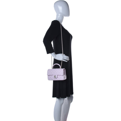 Chanel Lambskin Quilted Mini Top Handle Rectangular Flap Light Pink 2 of 10
