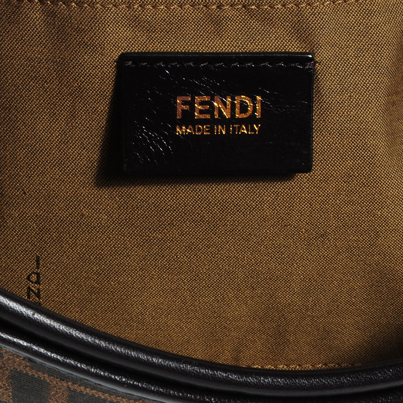 Fendi Zucca Small Chef Shopping Tote Tobacco Moro Black 6 of 10