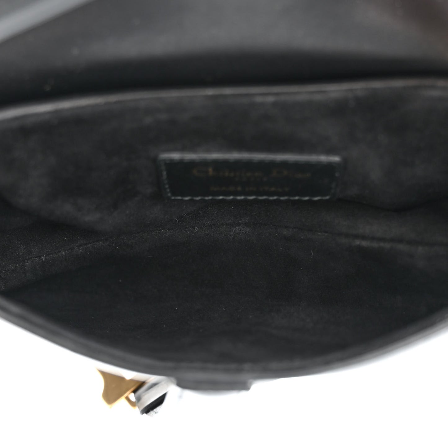 Calfskin Mini Saddle Bag Black