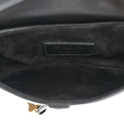 Christian Dior Calfskin Mini Saddle Bag Black 5 of 10