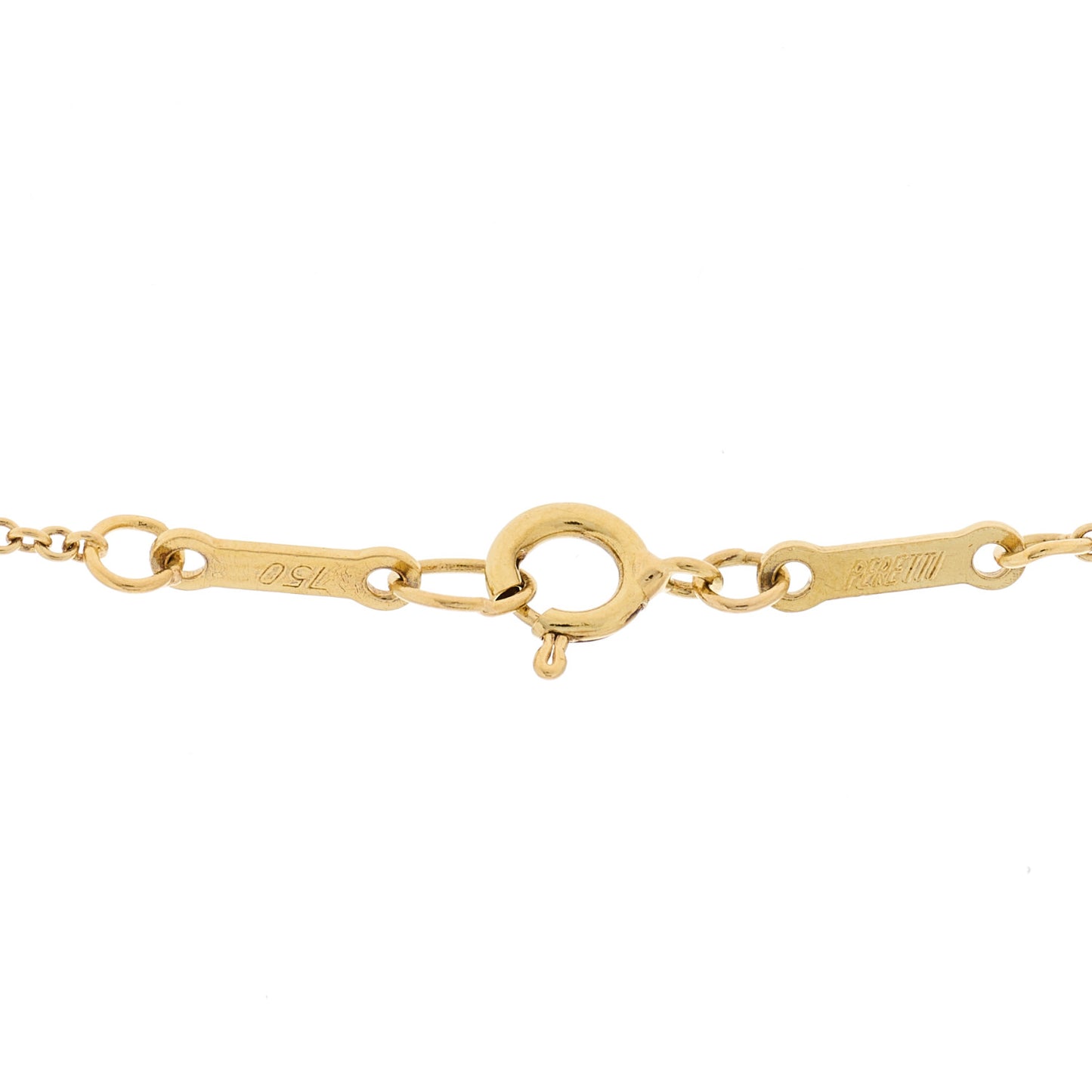18K Yellow Gold 16mm Elsa Peretti Open Heart Pendant Necklace