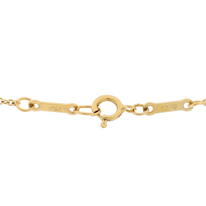 Tiffany 18K Yellow Gold 16mm Elsa Peretti Open Heart Pendant Necklace 3 of 5