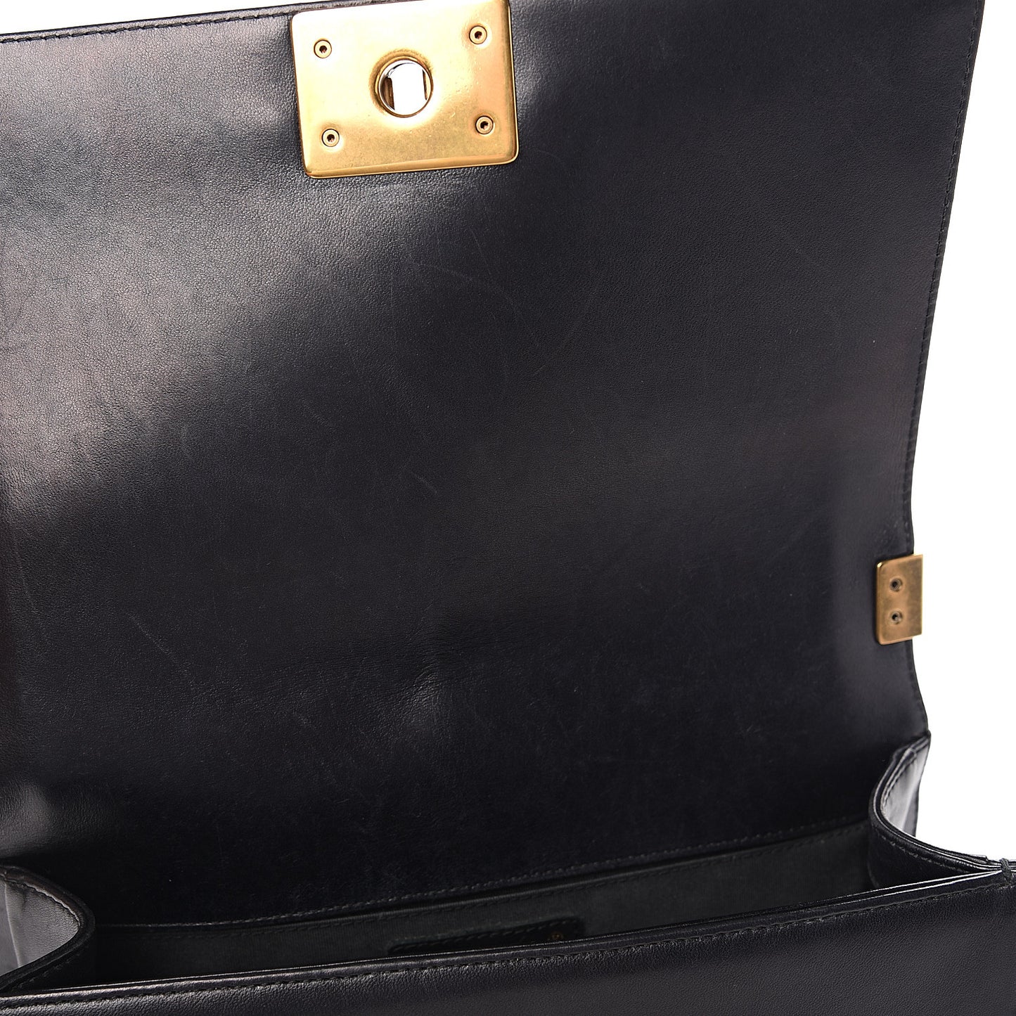 Lambskin Quilted Medium Boy Flap Black