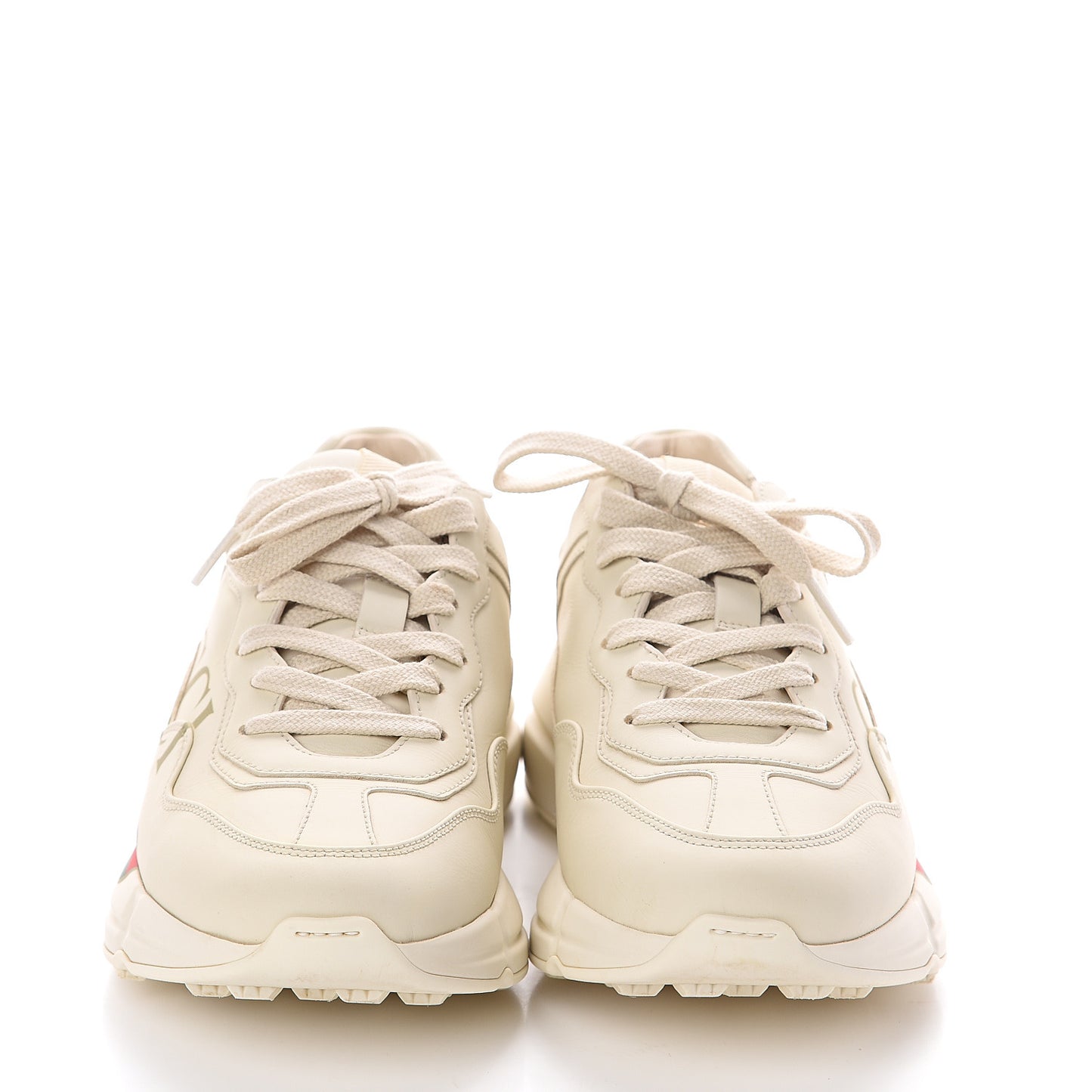 Calfskin Logo Womens Rhyton Sneakers 36.5 Ivory