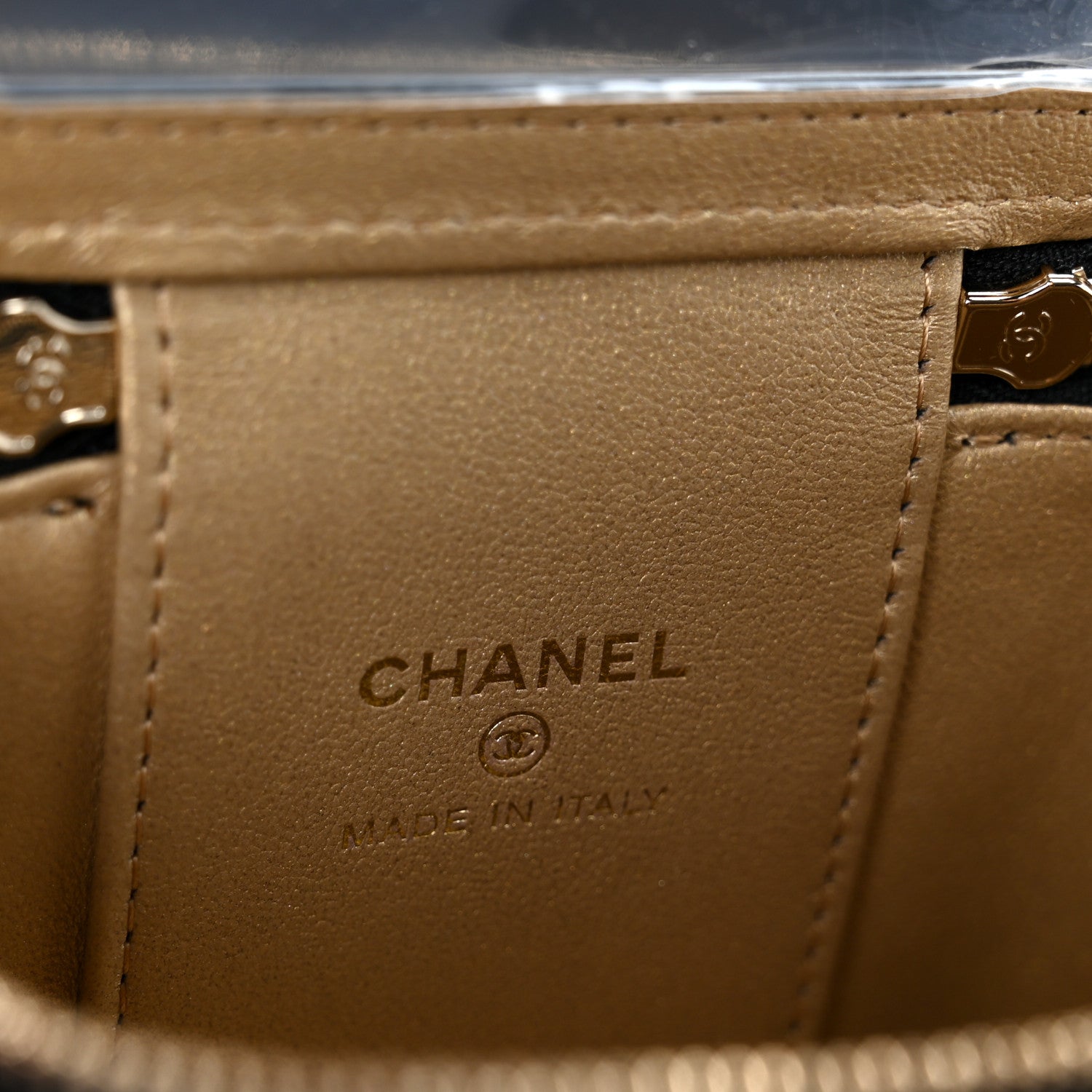 Chanel Lambskin Quilted Mini CC Crush Vanity Case With Chain Black 5 of 11