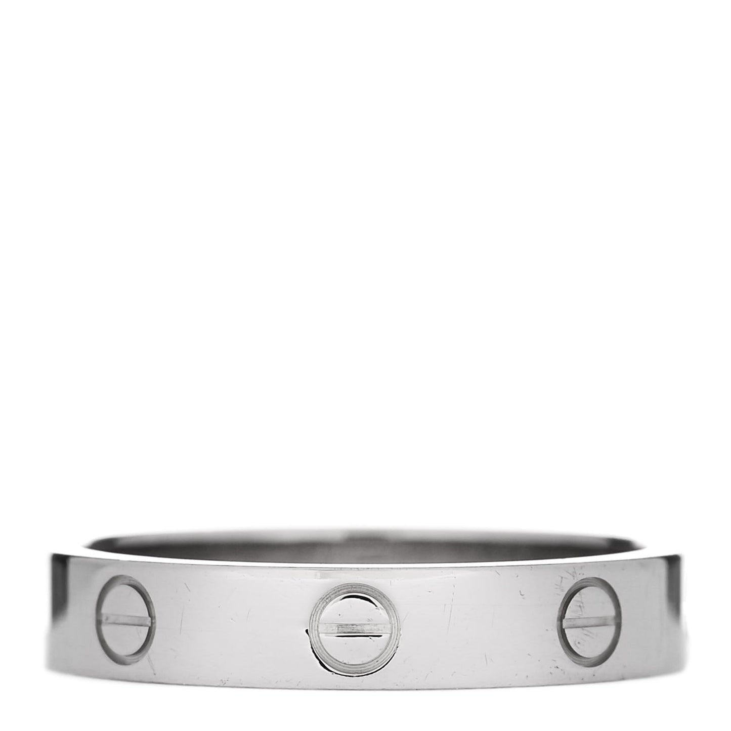 18K White Gold 3.5mm LOVE Wedding Band Ring 58 8.25