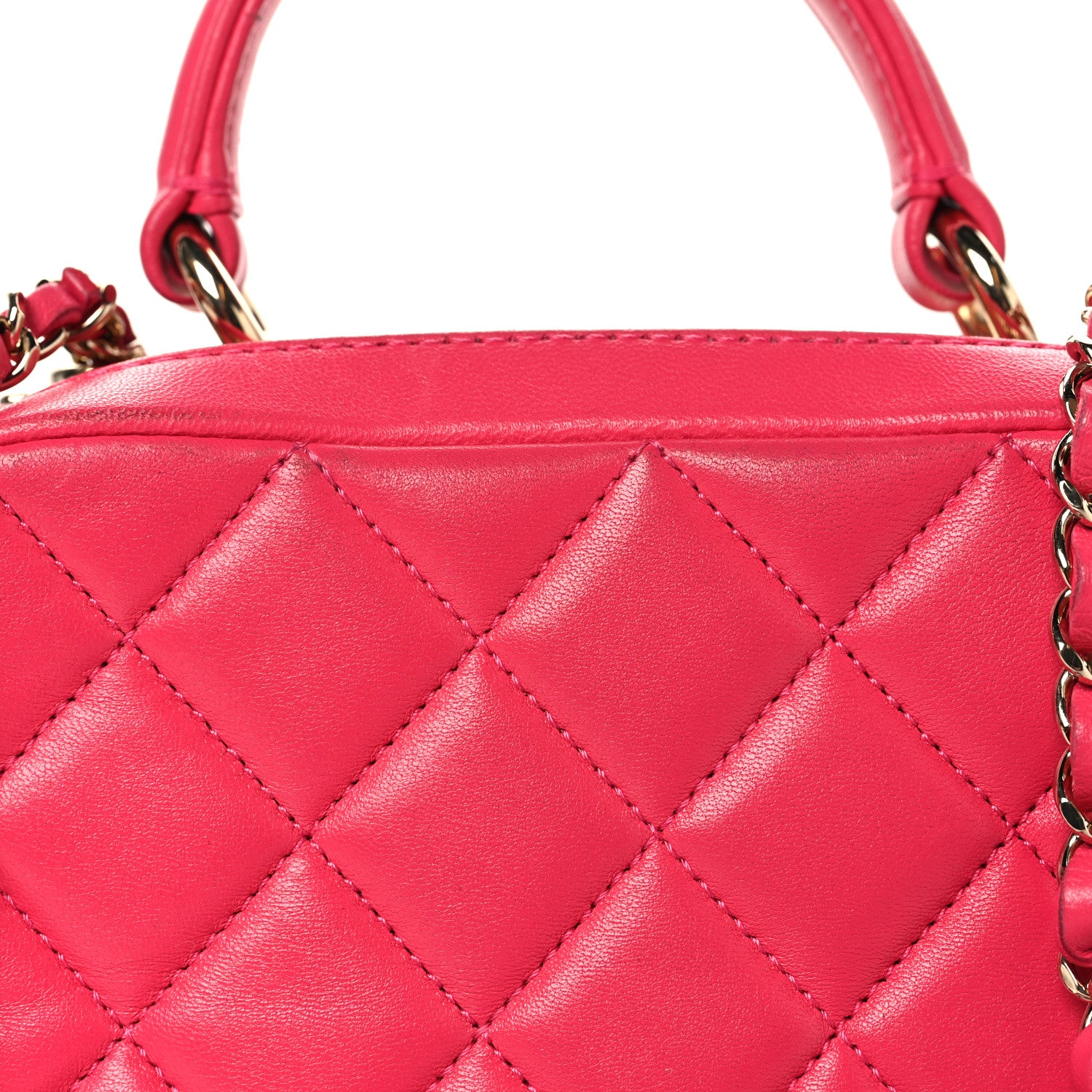 Chanel Lambskin Quilted Small Trendy CC Bowling Bag Pink 1804152
