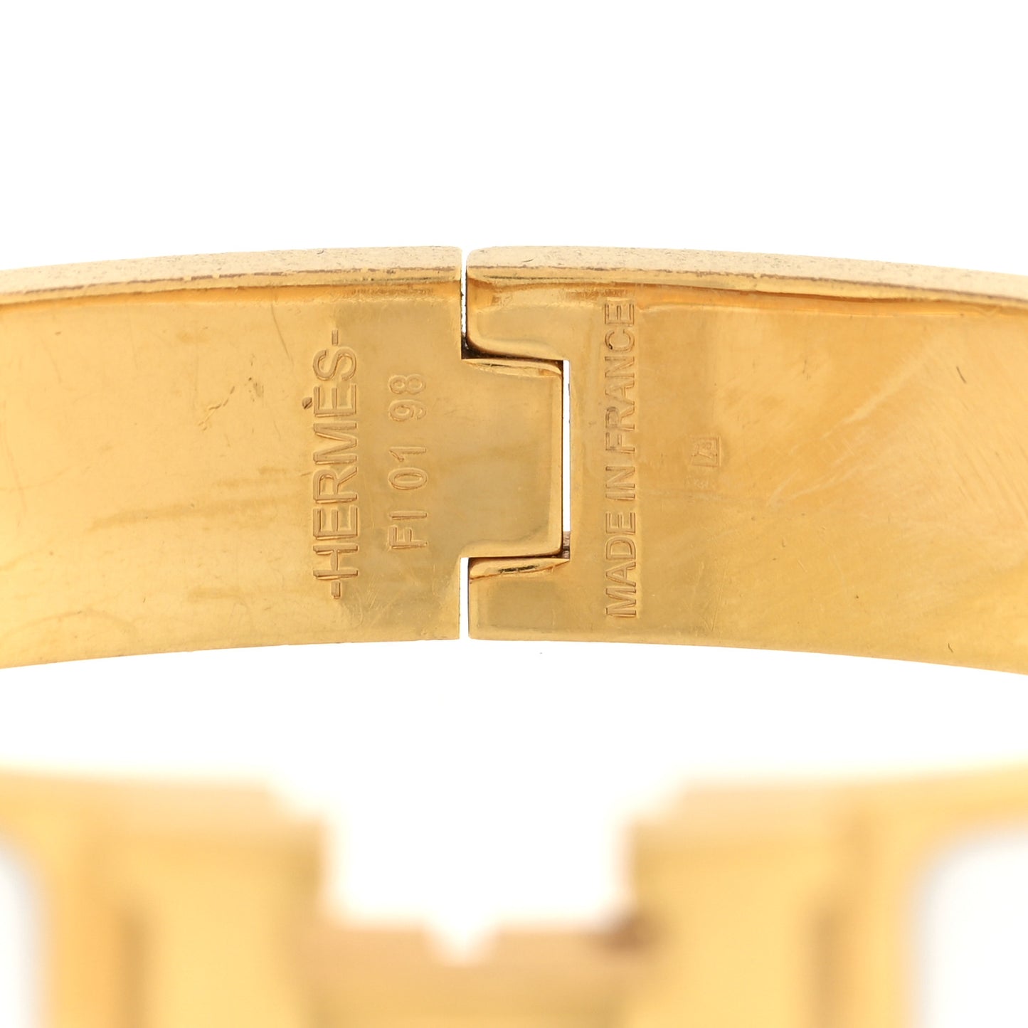 Enamel Narrow Clic Clac H Bracelet PM White
