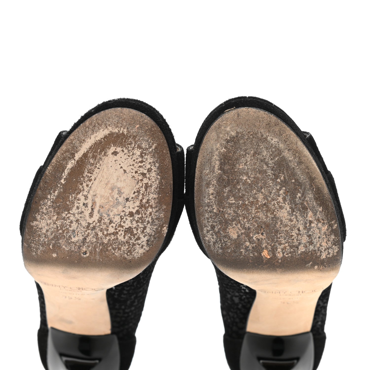 Jimmy Choo Suede Mesh Vivid Ankle Booties 35.5 Black 8 of 9
