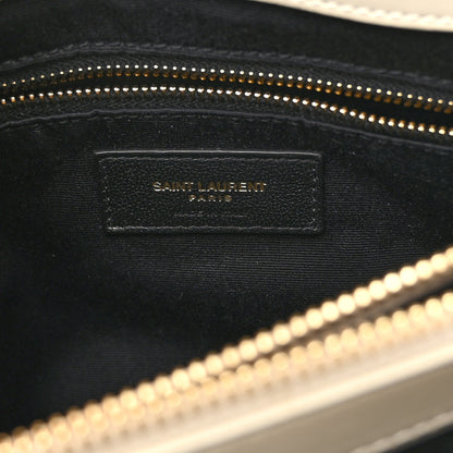 Saint Laurent Calfskin Y Quilted Monogram Medium Loulou Chain Satchel Crema Soft 6 of 10
