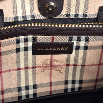 Burberry Haymarket Check Small Canterbury Tote Chocolate 6 of 14