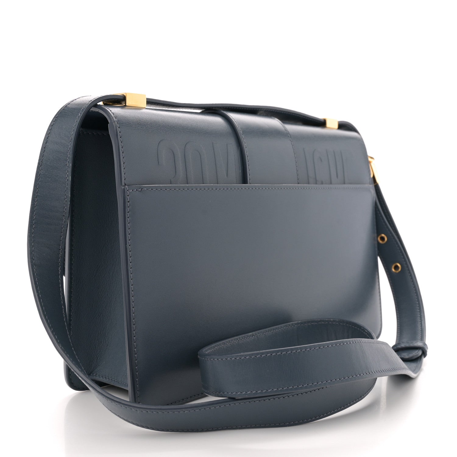Christian Dior Smooth Calfskin 30 Montaigne Flap Bag Blue 2 of 10