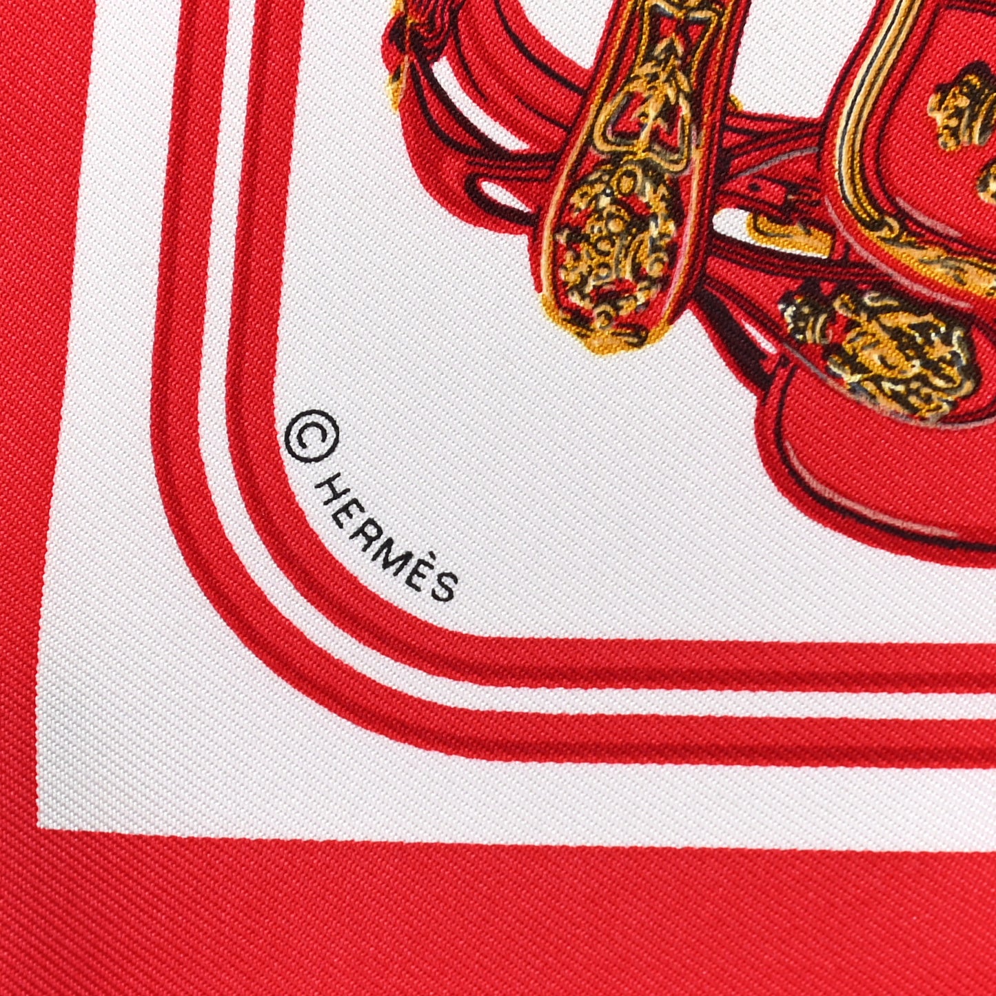 Silk Brides de Gala Nano Scarf 20 Rouge White Or