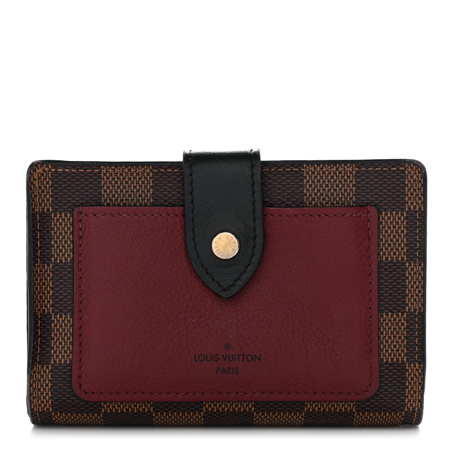 Louis Vuitton Damier Ebene Juliette Wallet Bordeaux Black 1 of 10