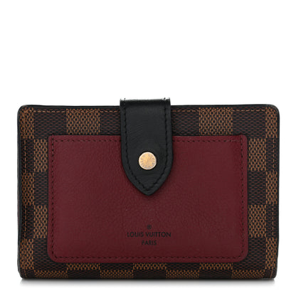 Louis Vuitton Damier Ebene Juliette Wallet Bordeaux Black 1 of 10