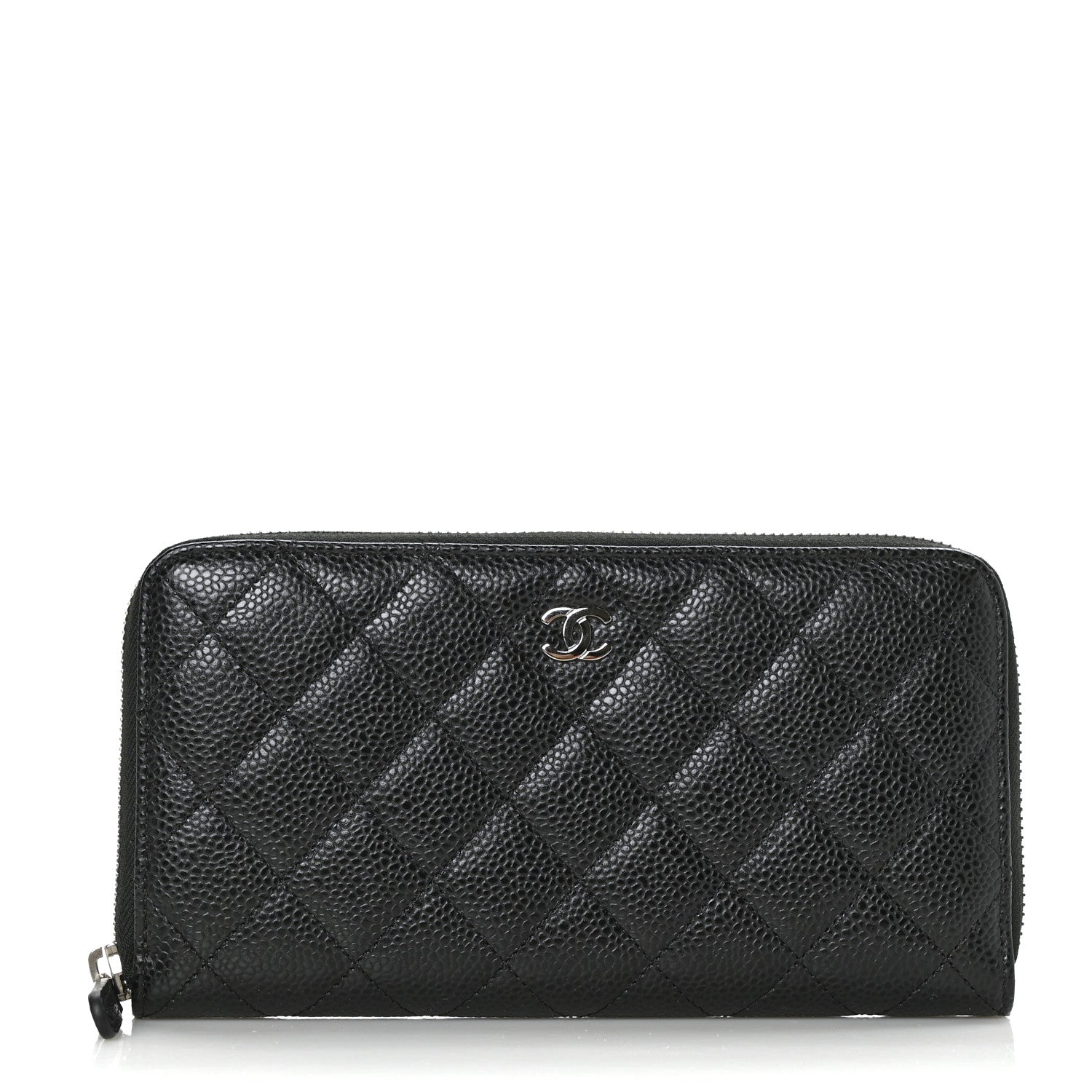 Chanel Caviar Quilted Large Gusset Zip Around Wallet Black 1 of 9