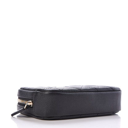 Chanel Caviar Quilted Small Curvy Pouch Cosmetic Case Black 4 of 8