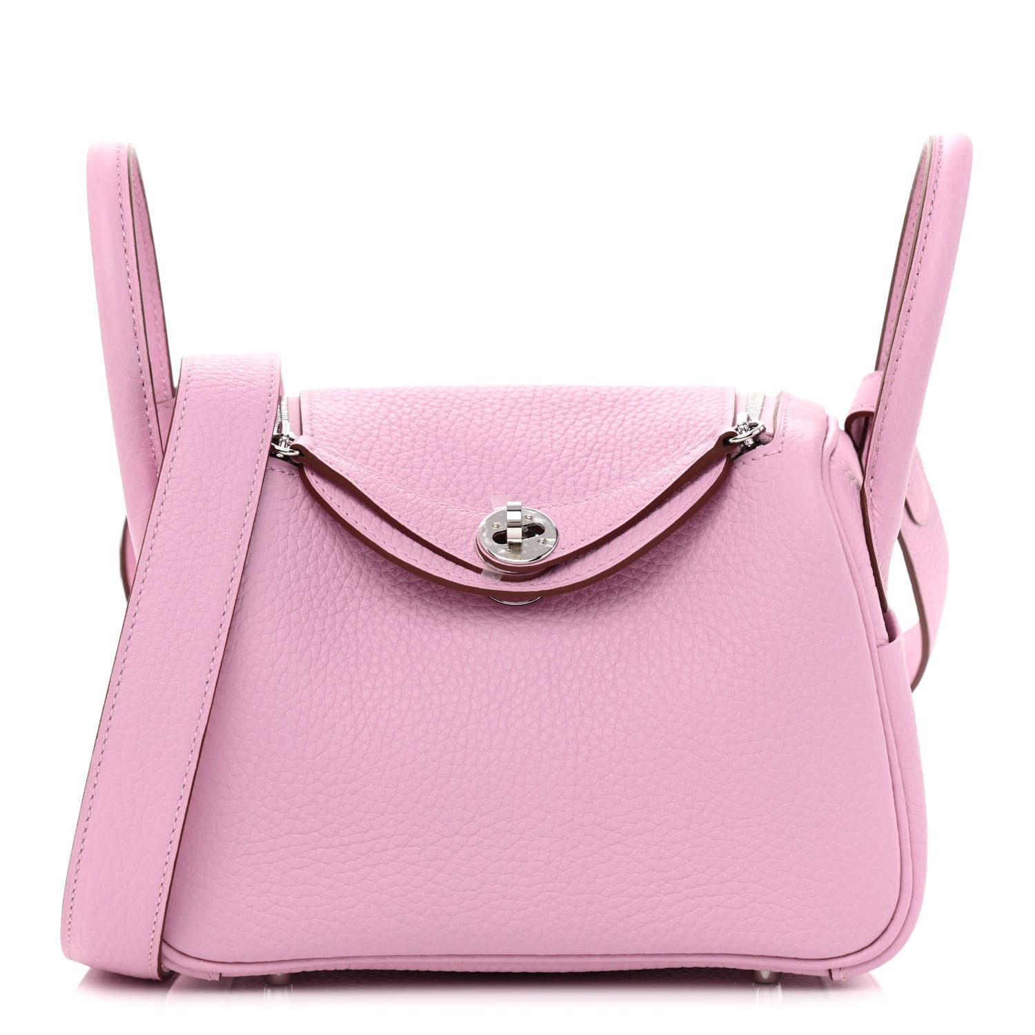 Hermes Taurillon Clemence Mini Lindy 20 Mauve Sylvestre 1 of 11