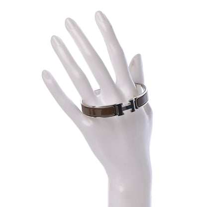 Hermes Enamel Narrow Clic Clac H Bracelet PM Cachou 2 of 6