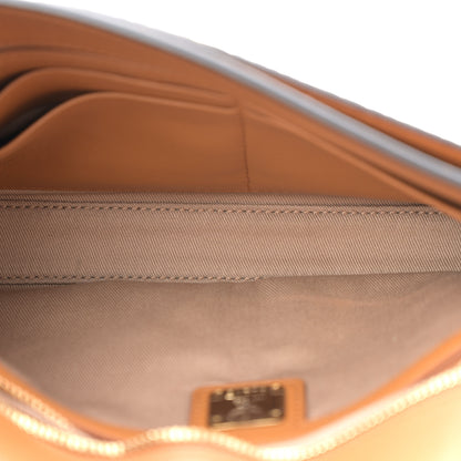 MCM Visetos Calfskin Millie Wallet on Chain Cognac Black 5 of 10