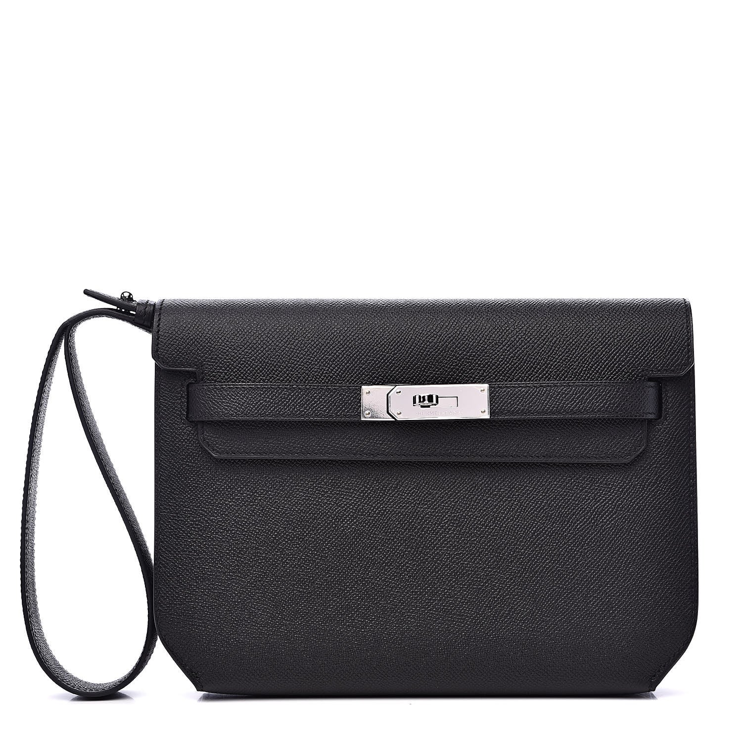 Hermes Epsom Kelly Depeches 25 Pouch Black 1 of 10