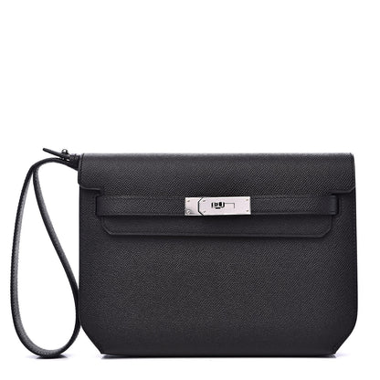 Hermes Epsom Kelly Depeches 25 Pouch Black 1 of 10