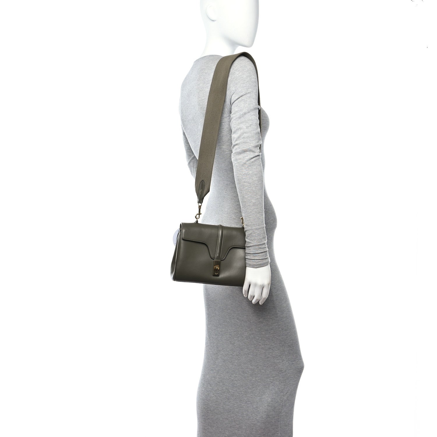 Celine Smooth Calfskin Teen 16 Crossbody Bag Army Green 2 of 14