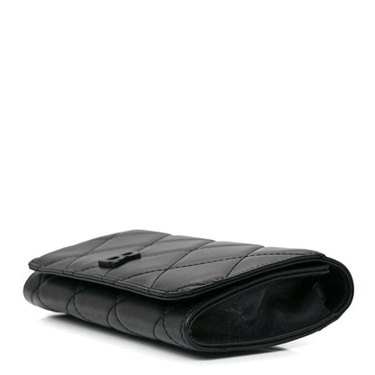 Balenciaga Nappa Calfskin Quilted Touch B Phone Holder With Strap Black 9 of 11