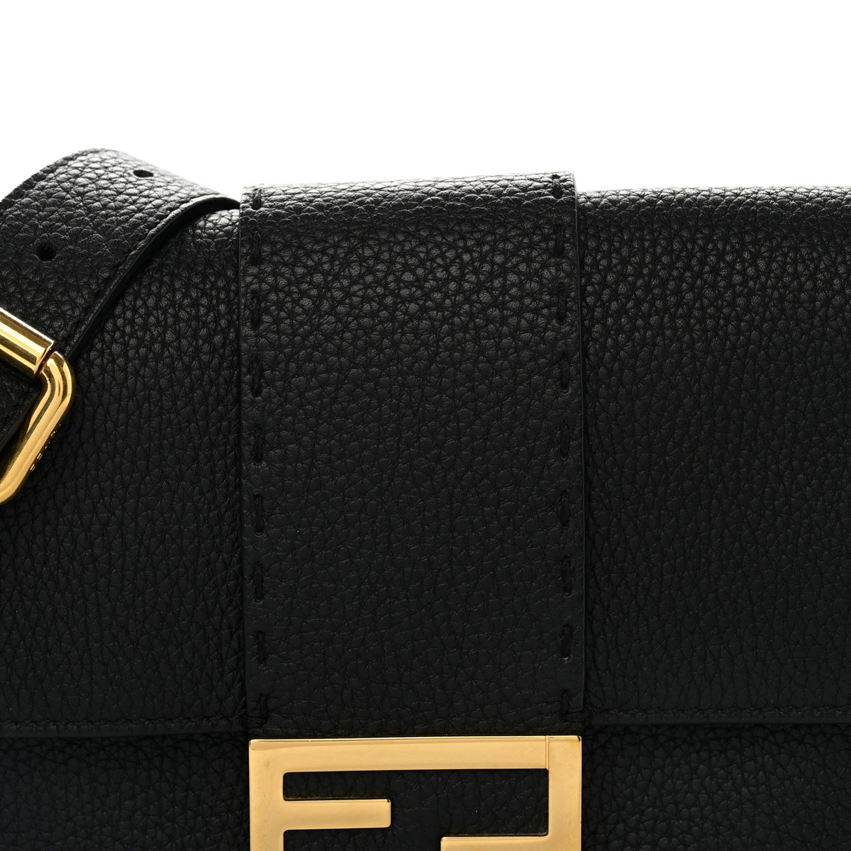 Fendi Cuoio Romano Selleria Belt Baguette Bag Black 7 of 11