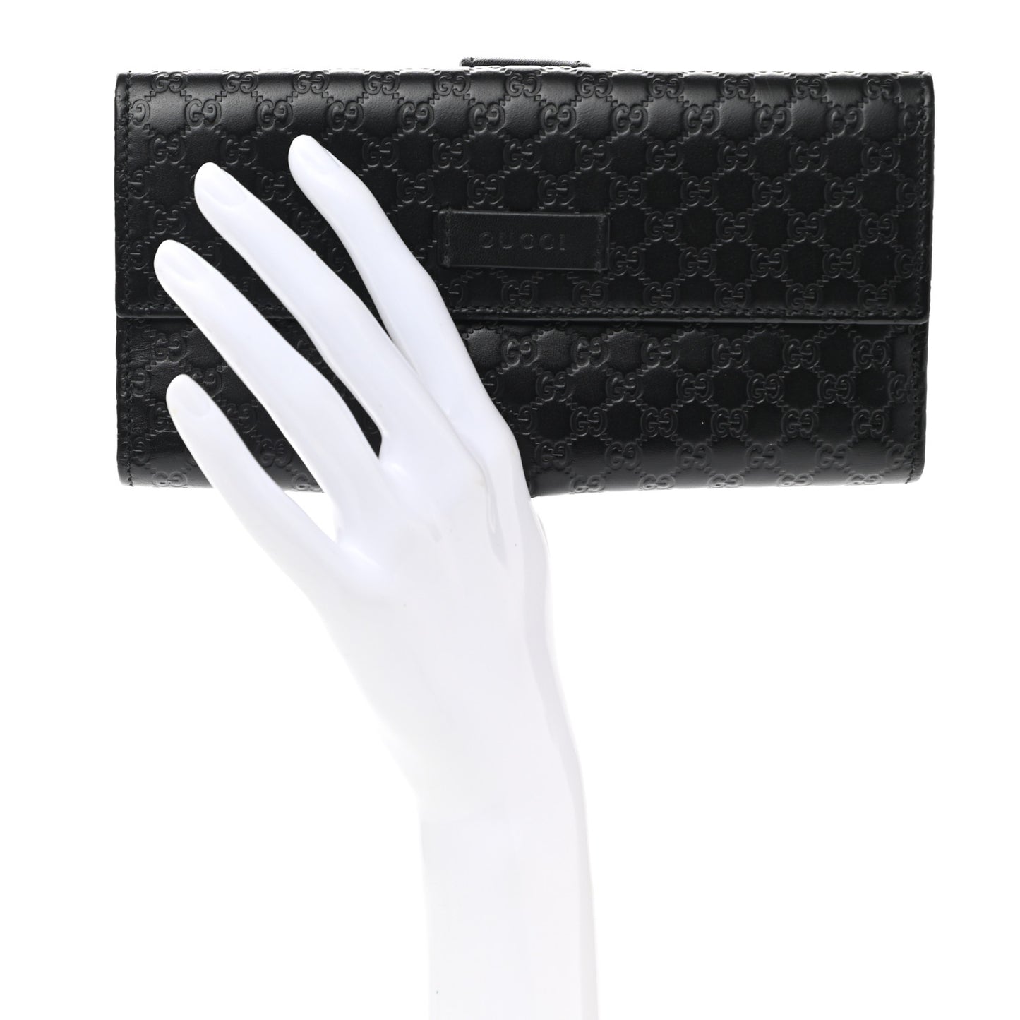Microguccissima Continental Flap Wallet Black