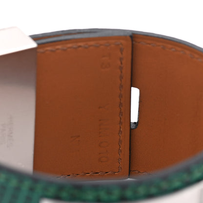Hermes Lizard Collier De Chien CDC Bracelet T3 Vert Moyen 5 of 6