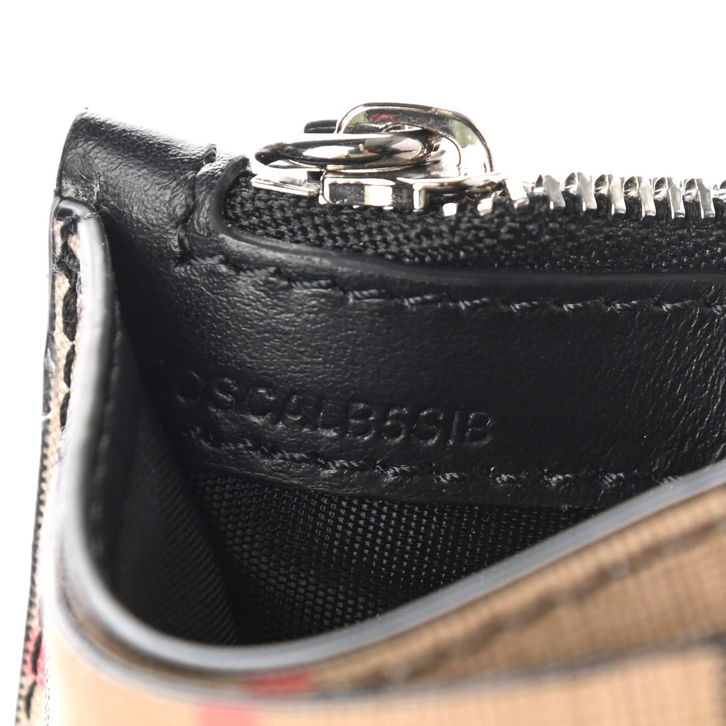 Coated Canvas House Check Coin Case Card Holder