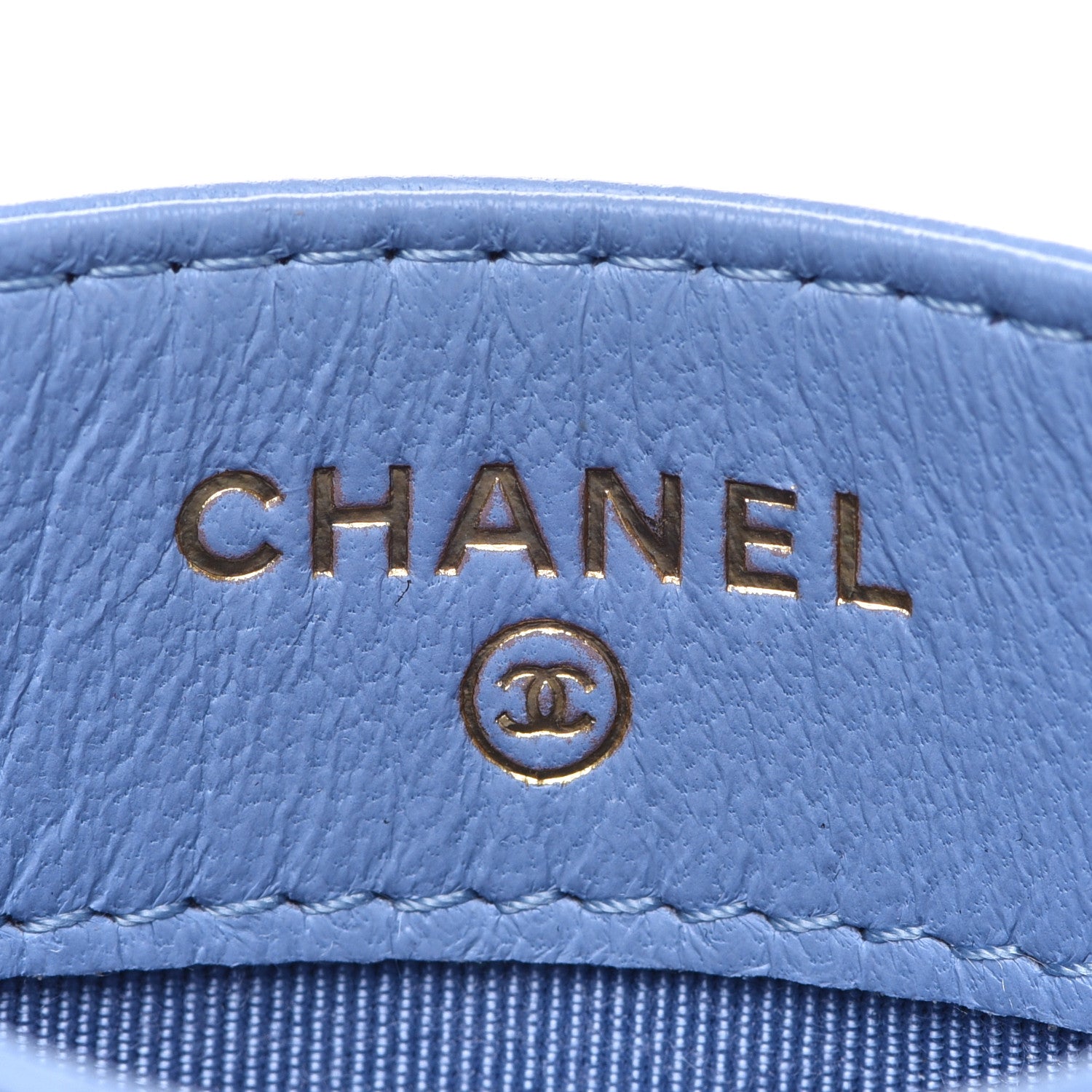 Chanel Lambskin Quilted Card Holder Light Blue 6 of 9
