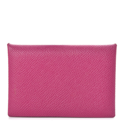 Hermes Epsom Calvi Card Case Rose Pourpre 1 of 7