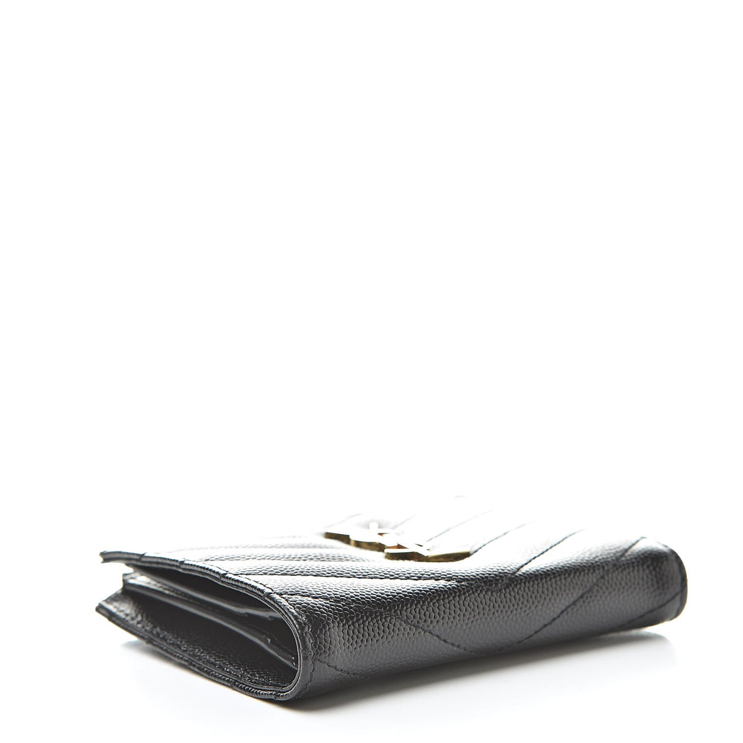 Grain De Poudre Matelasse Chevron Monogram Zipped Card Case Black