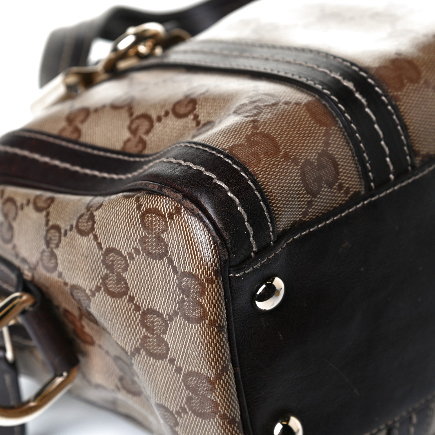 Gucci Crystal Monogram Duchessa Boston Bag Brown 15 of 15