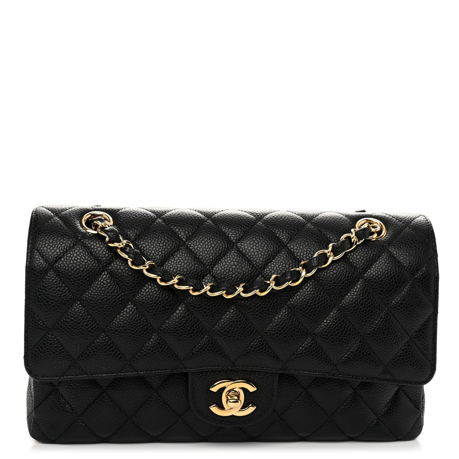 Chanel Caviar Quilted Medium Double Flap Black 1 of 10