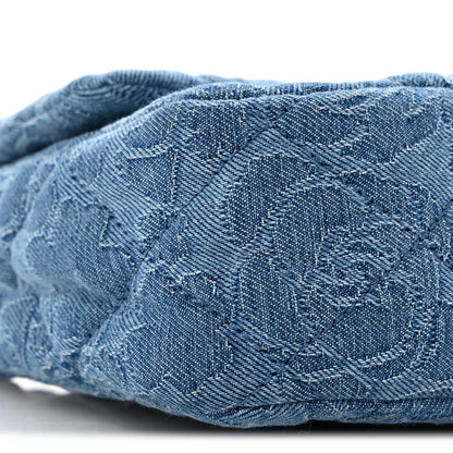 Chanel Denim Quilted Camellia Sweetheart Mini Flap Blue 9 of 10