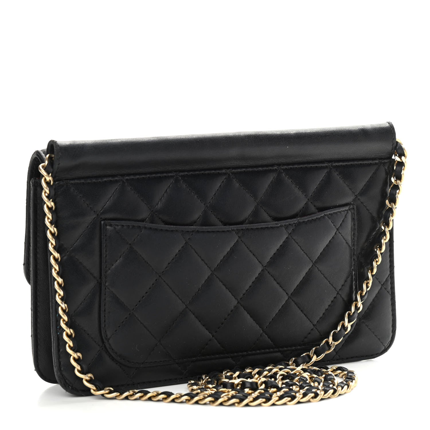 Chanel Lambskin Quilted Medium Crossing Times Flap Black 2 of 13
