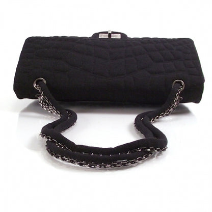 Chanel Jersey Crocodile REISSUE Jumbo Flap Black 5 of 9