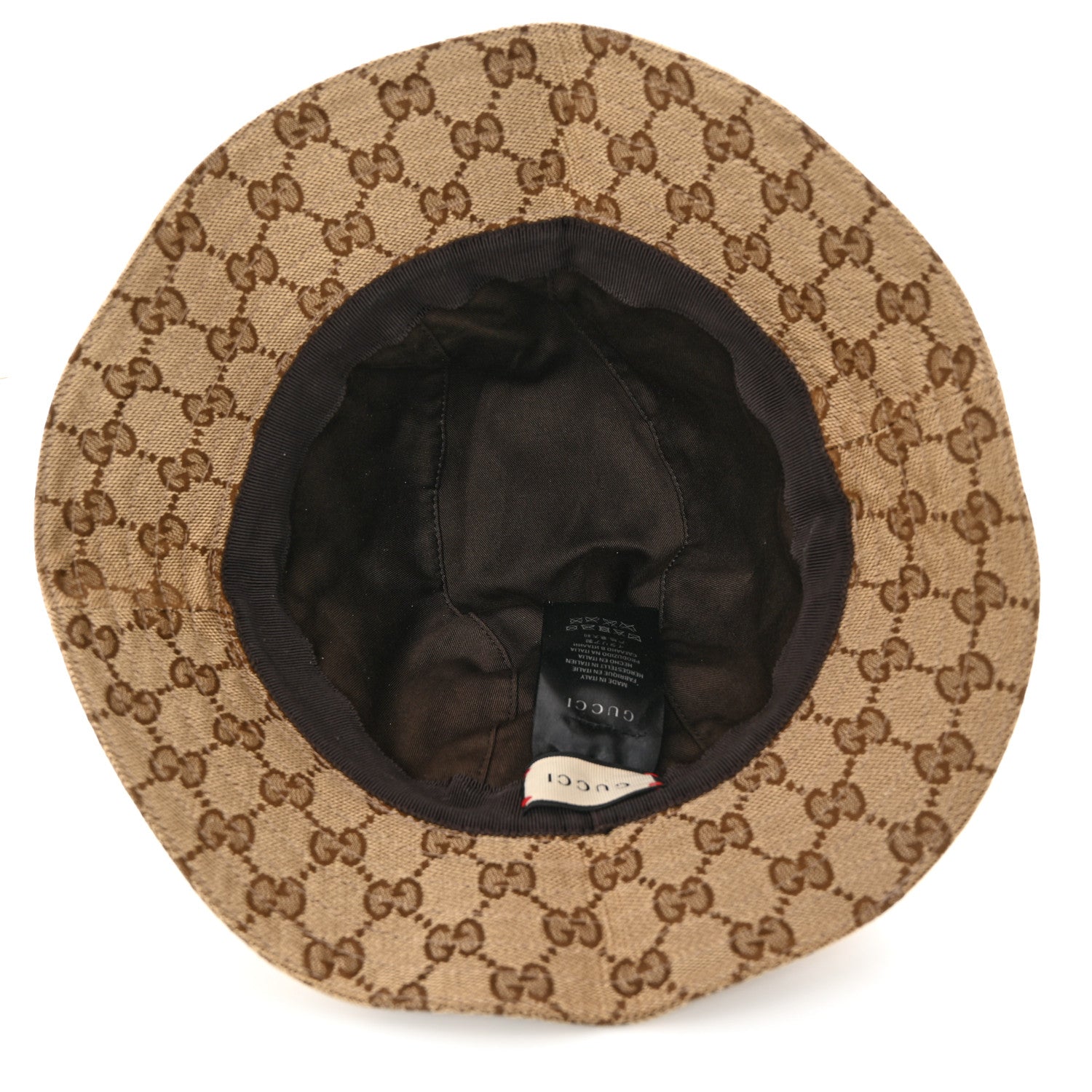Gucci Monogram Web Bucket Hat M Brown 7 of 8